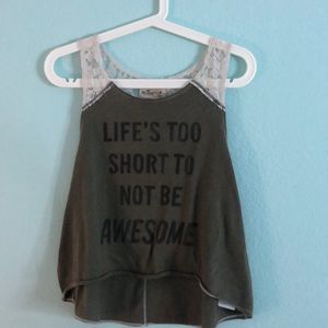 hollister tank top with quote